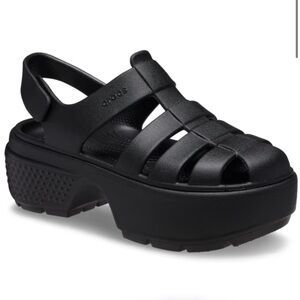 Crocs Women's Black Platform Sandals